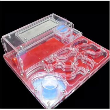 Imagem de Ninho De Formigas Para Fazendas De Formigas Ninho De Formigas Acrílico Diy Grande Fazenda Plana Com área De Alimentação Casa Grande Para Oficina De Colinas Para Animais D, Rosso, 20cm