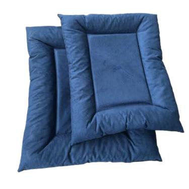Imagem de Cama Colchonete Para Cachorro ou Gato Almofada Confortável Caminha Pet Lavável - 2 Lados(AZUL,(P) 60X48CM)