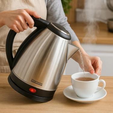 Imagem de Chaleira Elétrica Inox 2 Litros 220V 1500W, Jarra Térmica Inox, Base 360°, Desligamento Automático, Ferve Água Rápido Aquecimento para Chá Café Bebidas Quentes