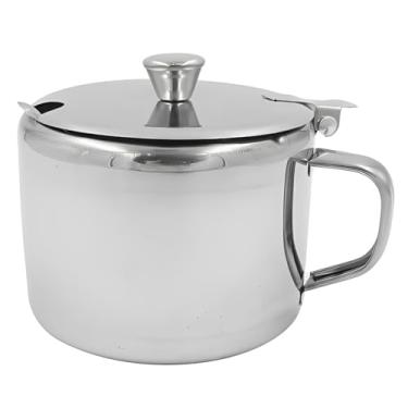 Imagem de Açucareiro em Aço Inox com Colher, 300ml, 9cm x 6cm, Tampa Articulada