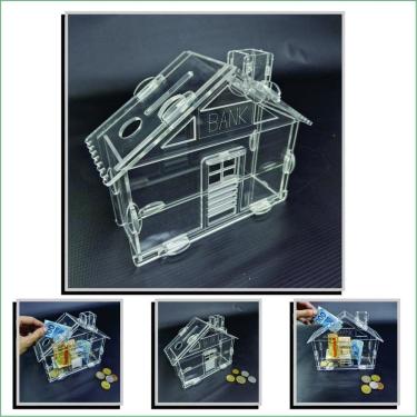 Imagem de Cofre Guarda Dinheiro Woodbox Japones Kakebo Casa Acrilico