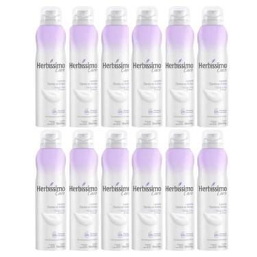 Imagem de Kit 12 Desodorante Aerossol Herbíssimo Care Sem Álcool Hibisco 150Ml  