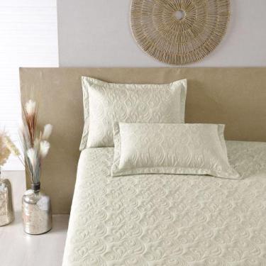 Imagem de Kit 2 Porta Travesseiro 50x70cm London Arabesco - Linda Casa, Palha