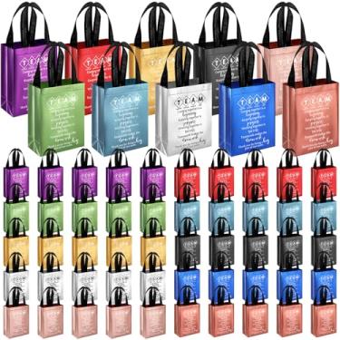 Imagem de Sweetude Sacos de presente de agradecimento da equipe reutilizáveis com alças sacos de presente bolsa de agradecimento para chefe funcionário professor veterinário tecnologia farmácia (10 cores, 75