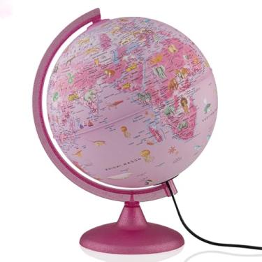Imagem de Globo Terrestre Com Luz - 25 Cm - Pink Zoo - Tecnodidattica