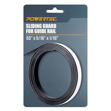 Imagem de POWERTEC Faixa deslizante de trilho de guia de serra de trilha, protetor deslizante de 139,7 cm para trilhos de guia DeWalt, Ridgid, Kreg, POWERTEC (72278)