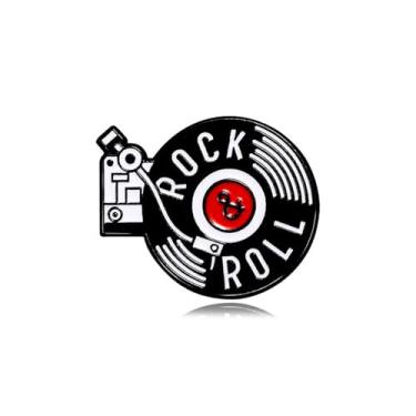 Imagem de Broche de vinil para toca-discos de música, broche esmaltado, disco, retrô, joias de música, presentes, ligas, Sem Pedra Preciosa