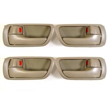 Imagem de PT Auto Warehouse TO-2469E-QS - Puxador/acabamento interno interno interno da porta, bege/bronze - 2 esquerdo, 2 direito