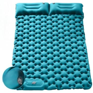 Imagem de Colchão Inflável Casal Automático Para Acampar (azul)
