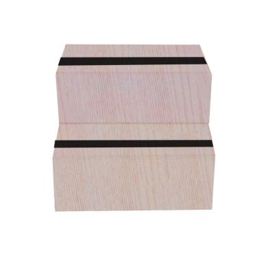 Imagem de Escada Auxiliar C/ Fita Anti Derrapante 2 Degraus Madeirado Em Mdf