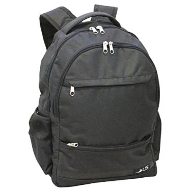 Imagem de Mochila LS Bolsas para Notebook 15.6 Poliéster Preta 6 divisões com Porta Canetas - MN4203