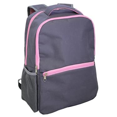 Imagem de Mochila LS Bolsas para Notebook 15.6 Rosa e Cinza 5 divisões - MN4208