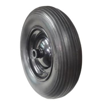 Imagem de Roda Pneu maciço 350-8 Carrinho Plataforma Carga C/Rolamento