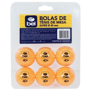 Imagem de Kit com 6 Bolinhas de Ping-Pong Bel, Único, Laranja