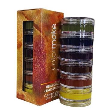 Imagem de Kit tinta 6 cores hematomas halloween 5g maquiagem cremosa - Colormake