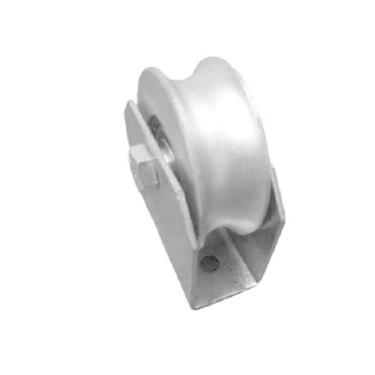 Imagem de Roldana Ferro Maciça 100mm (4) Para Cano 1-2 - Caixa Fechada - Fabricação Em Tornos Cnc