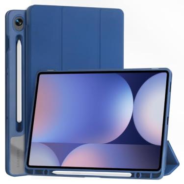 Imagem de SSS·GRGB Capa para Samsung Galaxy Tab S10 FE/S9 FE 5G 10,9 polegadas e Tab S9 11 polegadas com suporte para caneta S, capa traseira transparente de policarbonato, capa com suporte triplo à prova de
