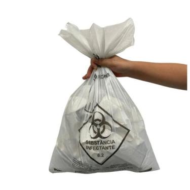 Imagem de Saco Para Lixo Hospitalar Infectante C/100Un 15 Litros - Embalac