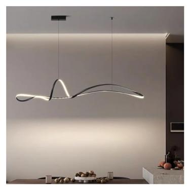 Imagem de Modern Dine Sala de Jantar Luzes Pendentes Iluminação Interna Luminária de Teto Luz Pendente Lustre LED Iluminação Decorativa Interna, Lustres Led, Branco Quente-B 120cm