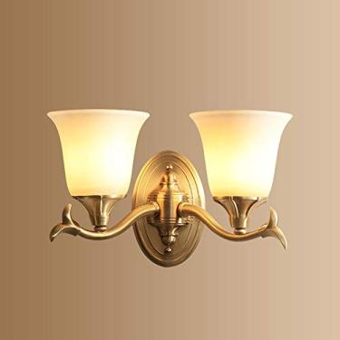 Imagem de Luminária de parede de cristal vintage, arandela de metal dourado, abajur de cabeceira para quarto interno, arandelas de parede com fiação E14, decoração de sala de estar, lâmpadas de parede