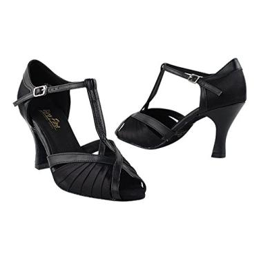 Imagem de Very Fine Tênis feminino de dança de salão Gabriella Bachata Swing Salsa Latin, Preto, 38