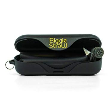 Imagem de BiggieStraw Canudo extra largo dobrável e reutilizável | Smoothies, milkshakes, Boba, Bubble Tea | Estojo de viagem, ferramenta de limpeza, ponta angular | Silicone livre de BPA | Ecológico | Pirate's