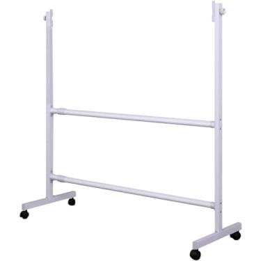 Imagem de CUTPOIY Suporte móvel para quadro negro de ensino, cavalete de quadro branco com rodas, para escritório, sala de aula, casa