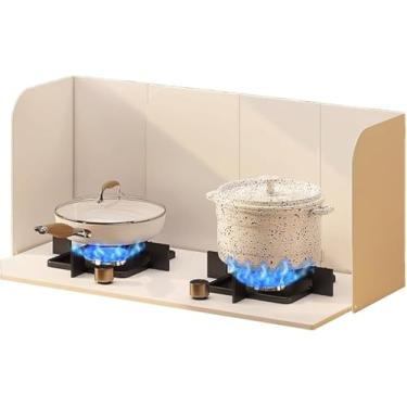 Imagem de Protetor contra respingos de aço carbono para fogão, protetor dobrável contra respingos de óleo para cozinhar, frigideira, resistente ao calor e fácil de limpar