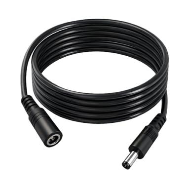 Imagem de 1,5 m, 5,5 x 2,1 mm, 16 AWG, macho para fêmea, cabo de extensão de alimentação CC para câmera de vigilância CCTV, painel solar, roteador, barra de luz, projetor, impressora, 2 peças