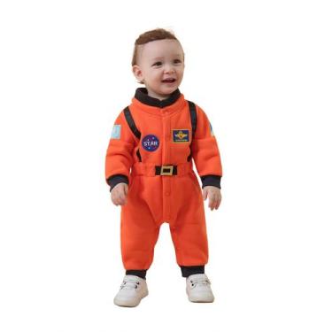 Imagem de Macacão de astronauta laranja para bebês e meninos LXKIKMM 3-6M