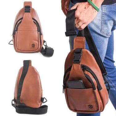 Imagem de Shoulder Bag Casual Premium Couro Caramelo Versátil Tiracolo - Bisbel