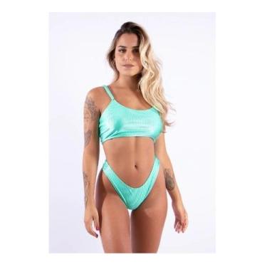 Imagem de Biquini Ribana Brilhoso - Diluxo, P, Verde, feminino