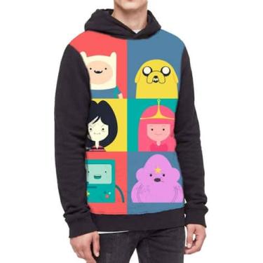 Imagem de Moletom Com Capuz Hora De Aventura Ref474 - smoke, Preto, GG