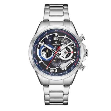 Imagem de Relógio Phillip London Masculino Ref:Pl80389623m Az N Cronógrafo Prateado
