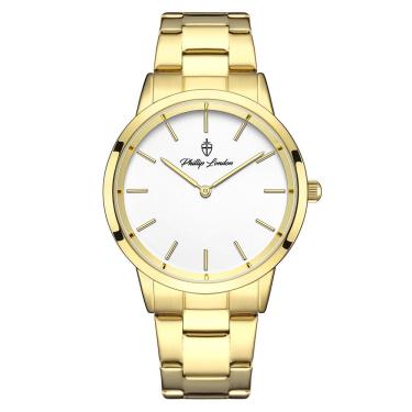 Imagem de Relógio Phillip London Masculino Ref:Pl80377145m Br N Casual Dourado