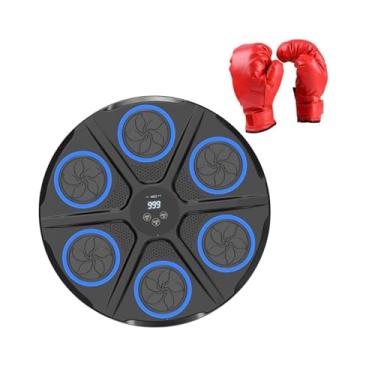 Imagem de oshhni Música Boxing Machine Rhythm Wall Target Wall Mounted Crianças Adultos Música Boxe Target para Karatê Taekwondo, Luvas Infantis