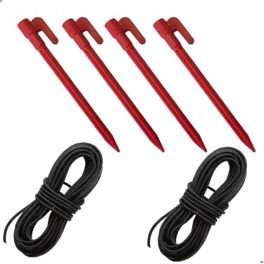 Imagem de Kit 4 Estaca + Elástico p/Gazebo Barracas Gancho Praia Camping