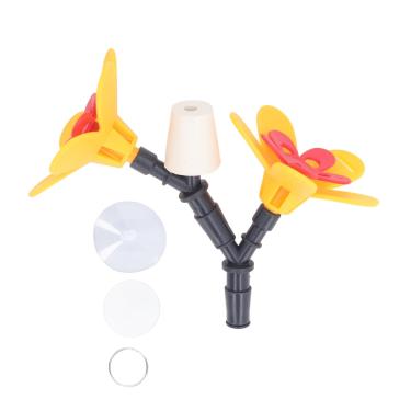 Imagem de Kit de flores para alimentador de beija-flor DIY seguro para reciclagem de pássaros inofensivos, para jardim ao ar livre, pátio (flor dupla)