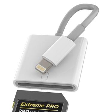 Imagem de Leitor de cartão SD Lightning para iPhone 14 13 Pro Max adaptador para Apple MFI certificado para iPad pro air câmera digital memória foto transferência adaptador compacto acessórios de armazenamento