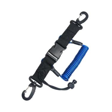 Imagem de Aymzbd Cordão de Mergulho, Cordão Espiral com Mola, Fotografia Subaquática, Durabilidade, Antiperda, Versátil para Lanternas, Luzes de Mergulho, Azul