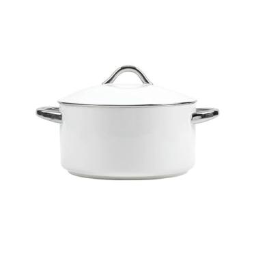 Imagem de Cor de cerâmica sob o esmalte, cor sólida, pratos criativos, pote de sopa redondo doméstico