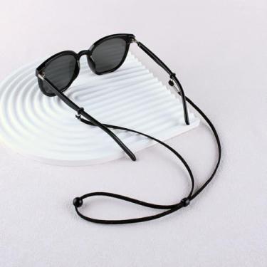 Imagem de 2 peças de alça de óculos, óculos de sol esportivos e alças de suporte de óculos para homens e mulheres, suporte de cordão, cordão de pescoço, protetor de óculos, preto