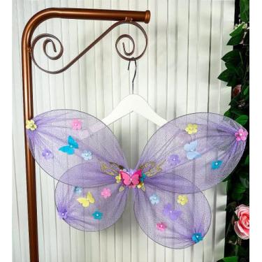 Imagem de Asa de Borboletas e Fadas Infantil Lilás - Acessório para Fantasia - n