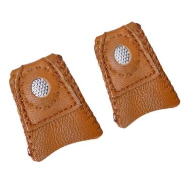 Imagem de Protetores de dedo para costura de tricô de almofadas de dedal, proteção das mãos para bordado