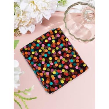 Imagem de Rolos de tule com pontos coloridos de 12,5 metros, musselina de poliéster de bolinhas pretas, tecido elástico macio adequado para boneca feita à mão DIY, véu de noiva, vestido de fantasia, costura