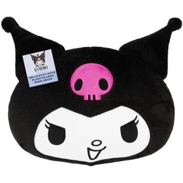 Imagem de Get Trend Hello Kitty Sanrio Plush Cushion Pillow for Kids, Teens, Women, Plush Throw Pillow Fluffy Cushion Kawaii Decor Cinnamoroll Kuromi Gift (Black Kuromi, L12.4 x W11)