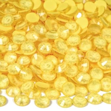 Imagem de Blinginbox Pedras redondas de strass flatback, 1440 peças de pedras de vidro da série luminosa, pedras neon não hotfix, strass de cristal para berloques de unha, artesanato de roupas, copos, neon