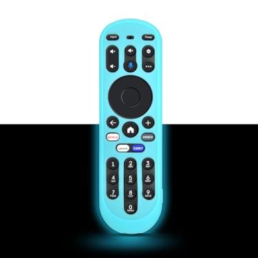 Imagem de [Azul brilhante] Capa protetora para Element Pioneer XUMO MG3-R34010, Hisense R34010BA00-00001 capa protetora de silicone para controle remoto Element Pioneer XUMO Hisense [antiderrapante/à prova de