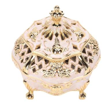 Imagem de Sanpyl Suporte para Queima de Incenso Em Cone Com Tampa, Estilo Vintage Europeu, Ornamento Esculpido Em Liga de Zinco, Suporte para Decoração de Casa, Meditação (ouro branco)