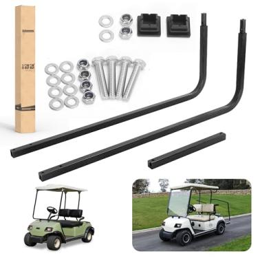 Imagem de 10L0L Suportes de suporte de suporte de teto frontal para carrinho de golfe Yamaha G22 (2003-2007) com buchas de parafuso de aço, kit de reparo de suportes resistentes